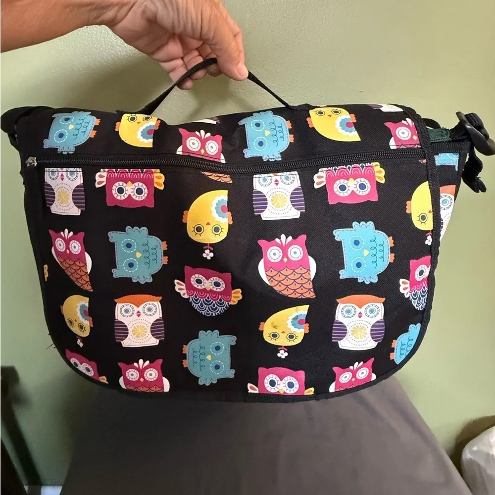 Joe Boxer Messenger/Laptop‎ Bag/Purse Owls Colorful Large Great Condition